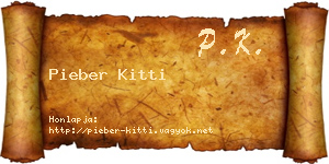 Pieber Kitti névjegykártya
